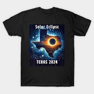 Texas Solar Eclipse 2024 Starry Night Solar Eclipse 2024 T-Shirt